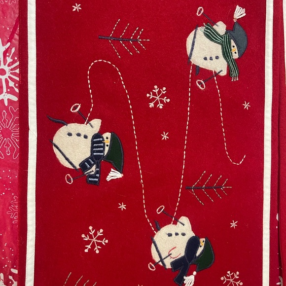 Set of 4 Christmas Red Snowman Playing Placemats - Picture 3 of 5